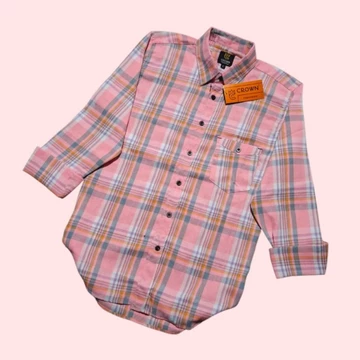 Baju Atasan Wanita Kemeja Flanel Wanita Lengan Panjang Kotak