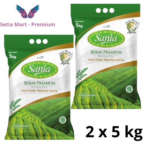Jual (2X5 KG) BERAS SANIA PREMIUM RICE 5kg PULEN - beras pulen putih ...