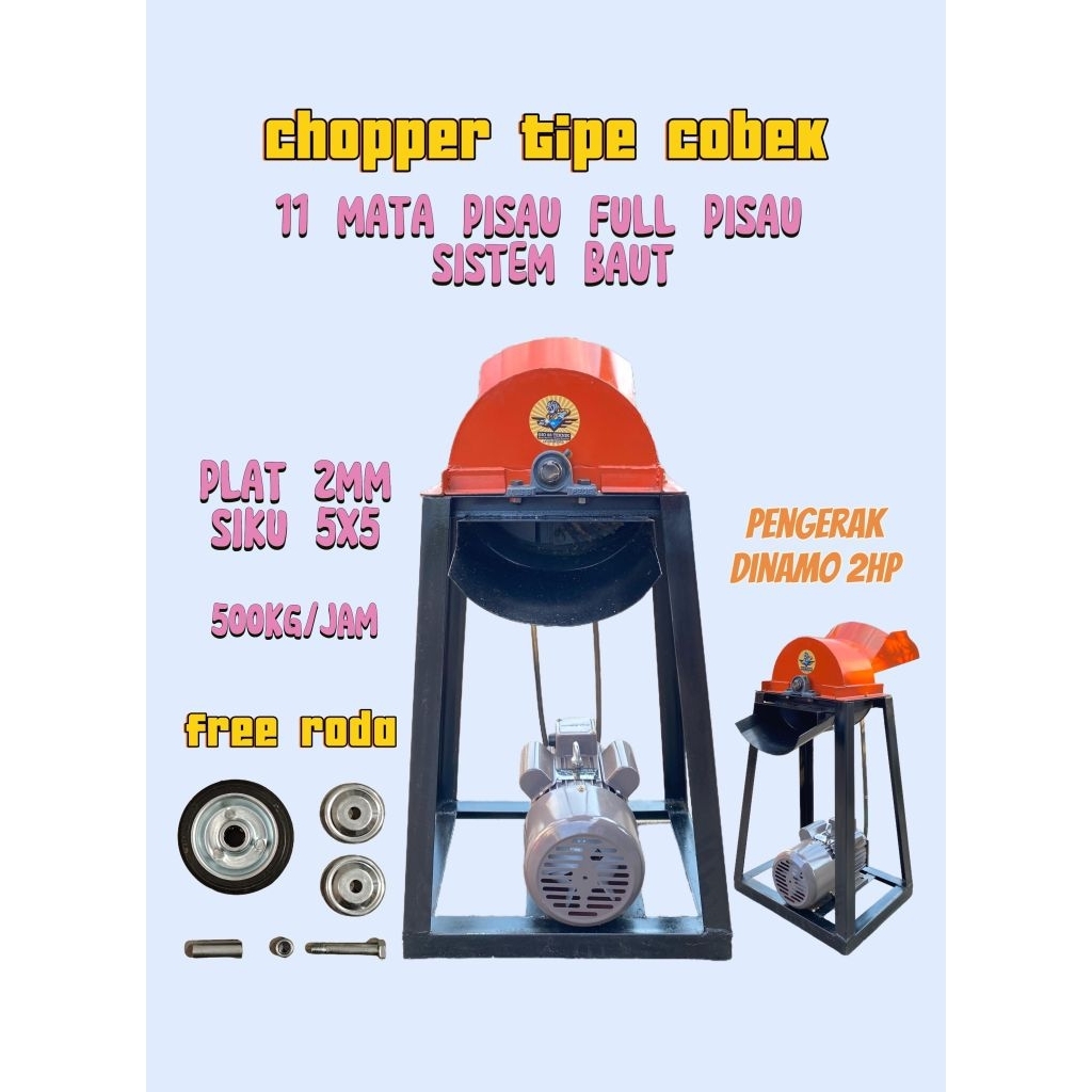 Jual mesin chopper rumput cobek 11 mata pisau fullset | Shopee Indonesia