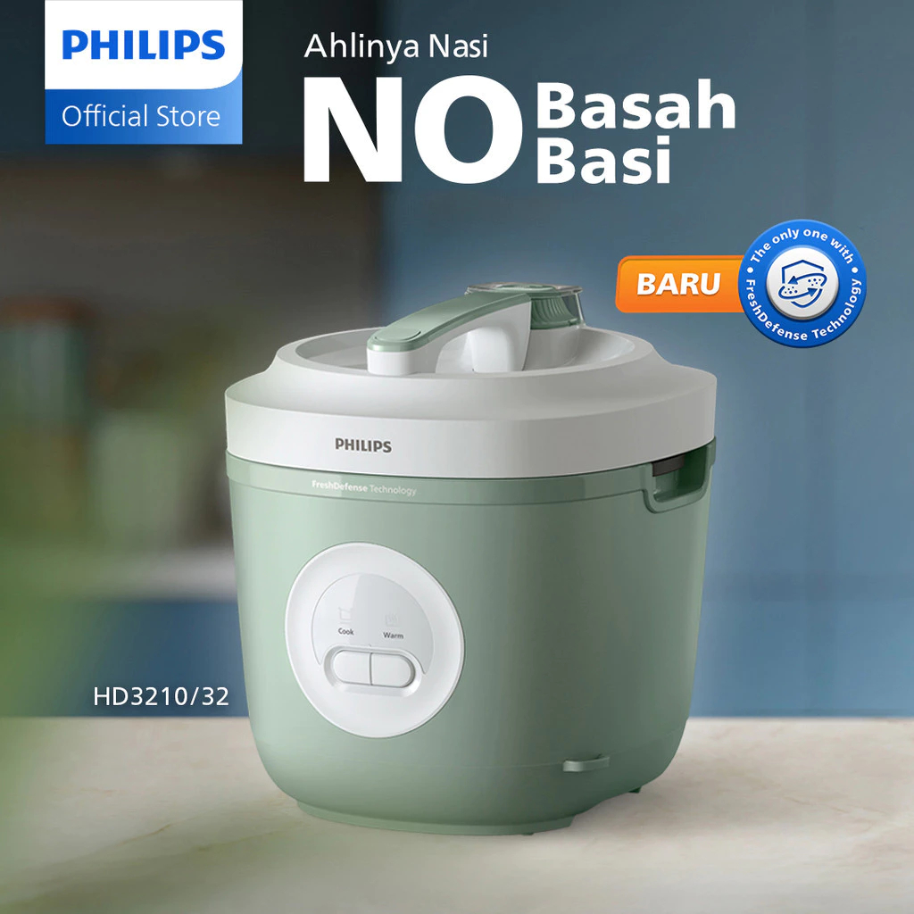 Jual PHILIPS Rice Cooker Basic HD3210/32 | Analog | Hijau | 400 Watt ...