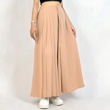 Kulot Husna Wanita Highwaist Kancing 2 Modis Dan Nyaman Cocok Segala Aktivitas