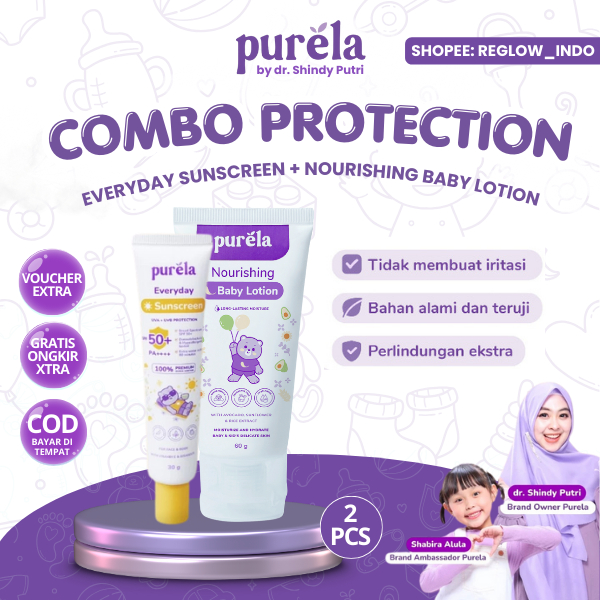 Jual Purela Baby Physical Sunscreen SPF 50+ PA++++ Face & Body Baby ...