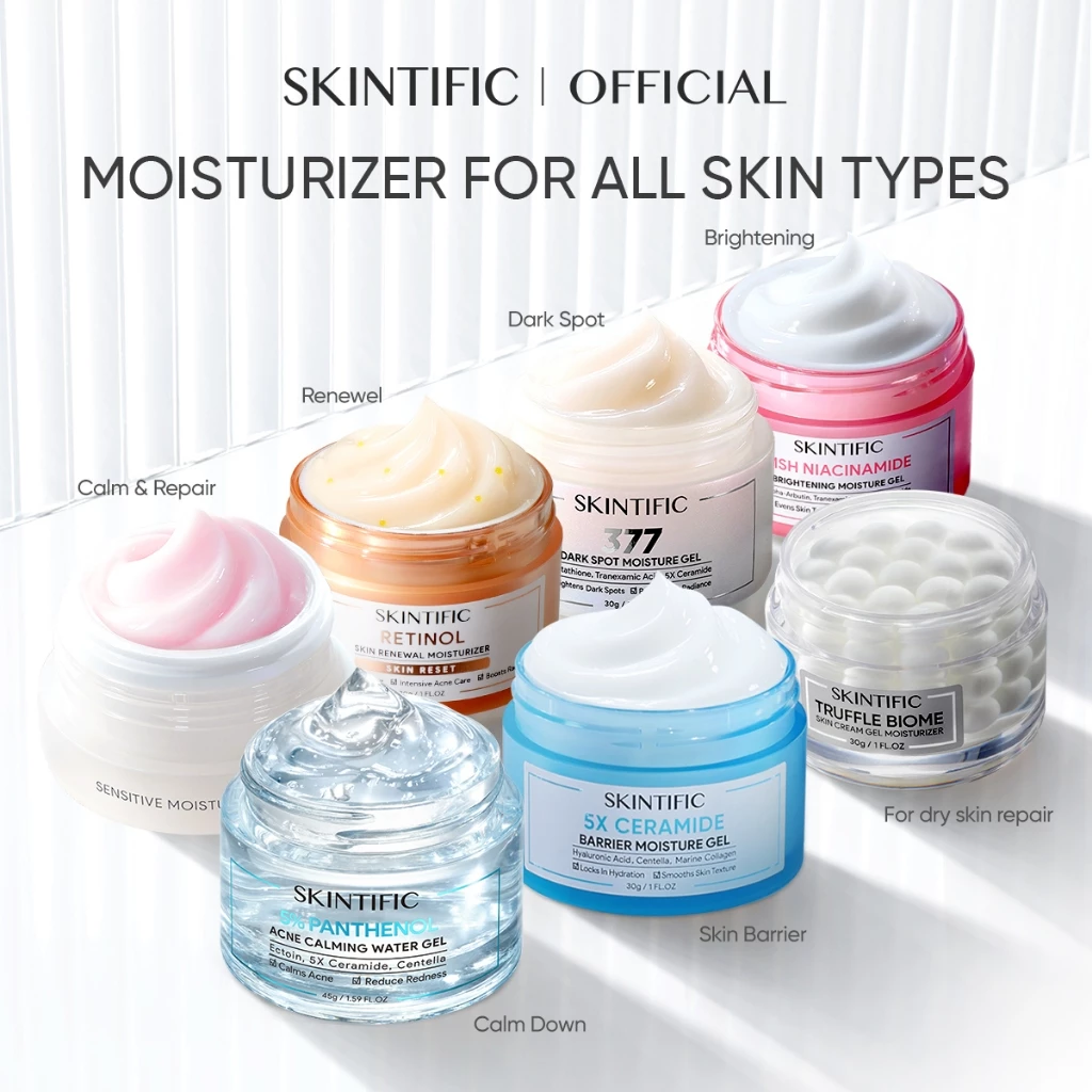 Gel Moisturizer All-in-One SKINTIFIC 5X Ceramide dan Niacinamide untuk Kecerahan Kulit