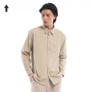 M231 Shift Kemeja Pria Stripe Panjang 1072A
