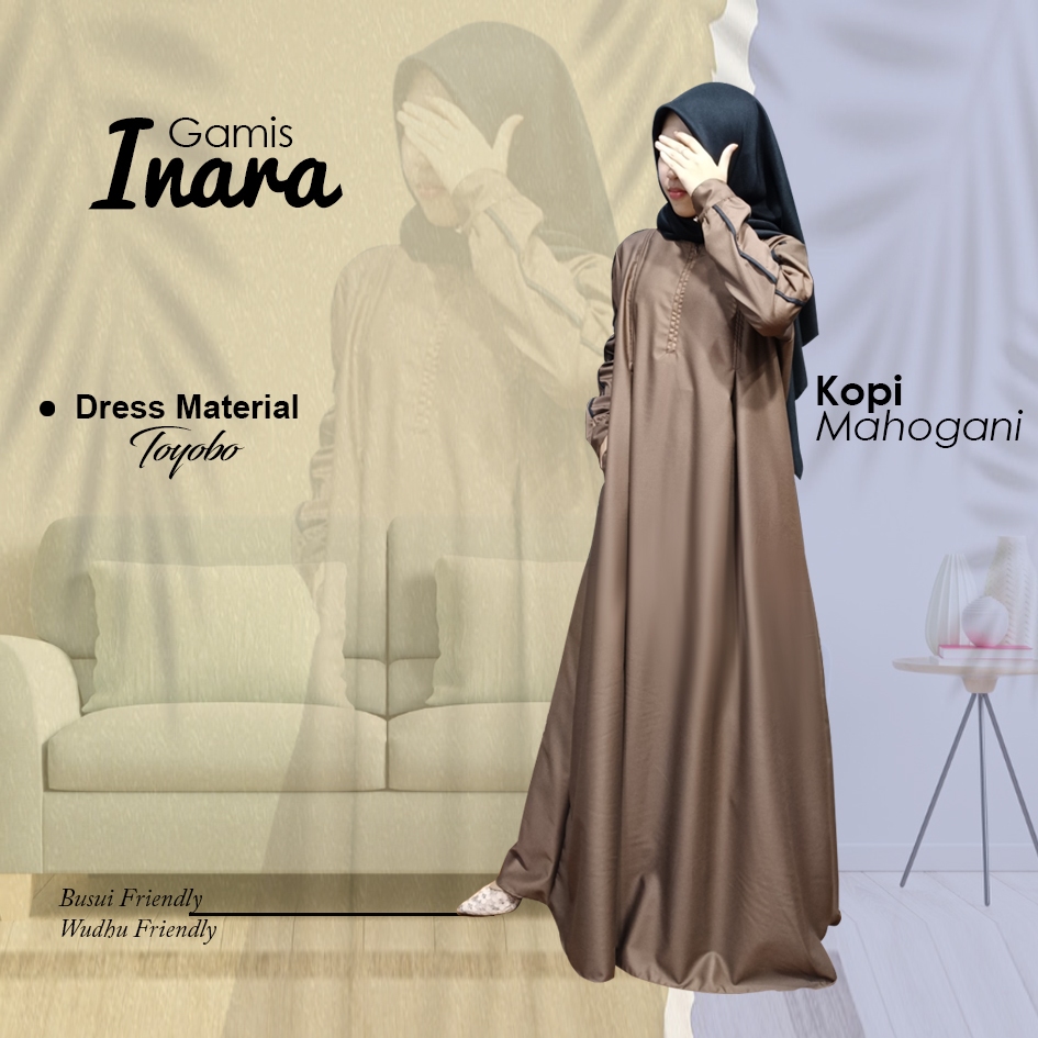 Jual (CRS) GAMIS INARA BAHAN TOYOBO DENGAN LIST TANGAN CANTIK (Tanpa ...
