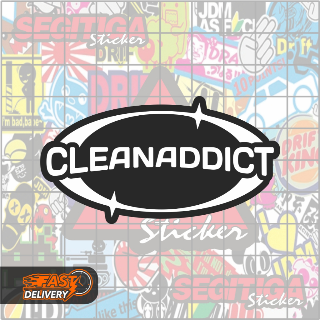 Jual Sticker Cleanaddict Ukuran 7.5 x 4 Cm | Shopee Indonesia