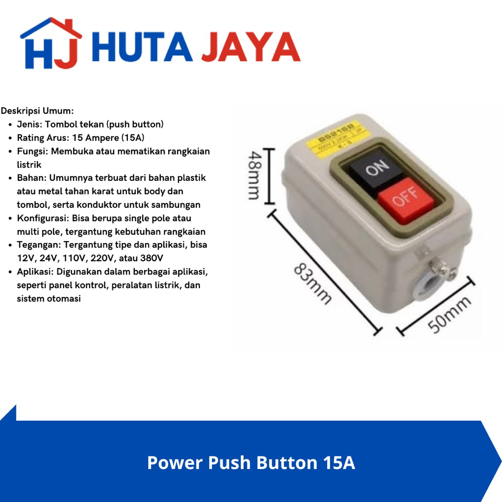 Jual Power Push Button Switch 15A & 30A | Shopee Indonesia