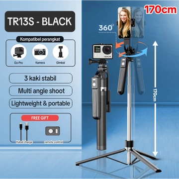 Jovitech TR13S 4in1 Tripod 170CM Tongsis Bluetooth Selfie Stick Tripod With Remote Selfie Stick