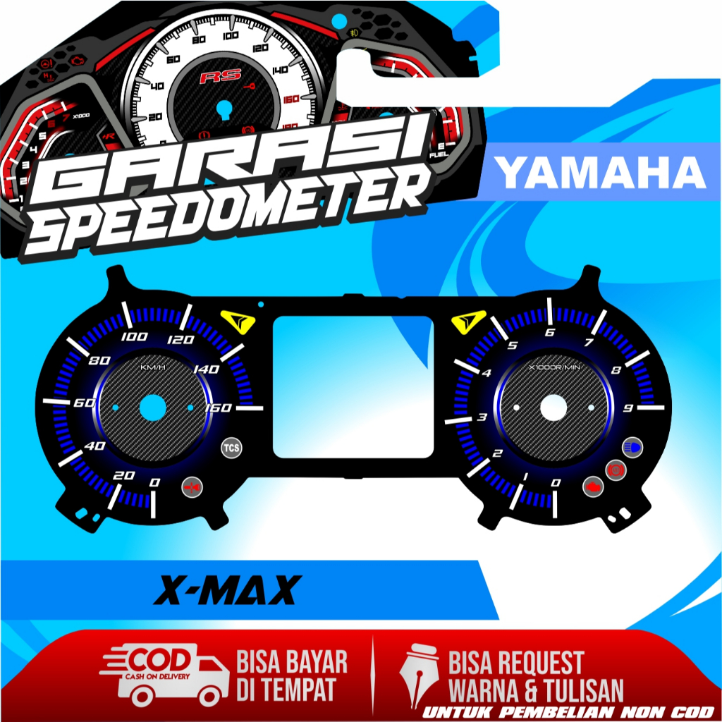 Jual papan speedometer custom yamaha x-max panel spidometer custom ...