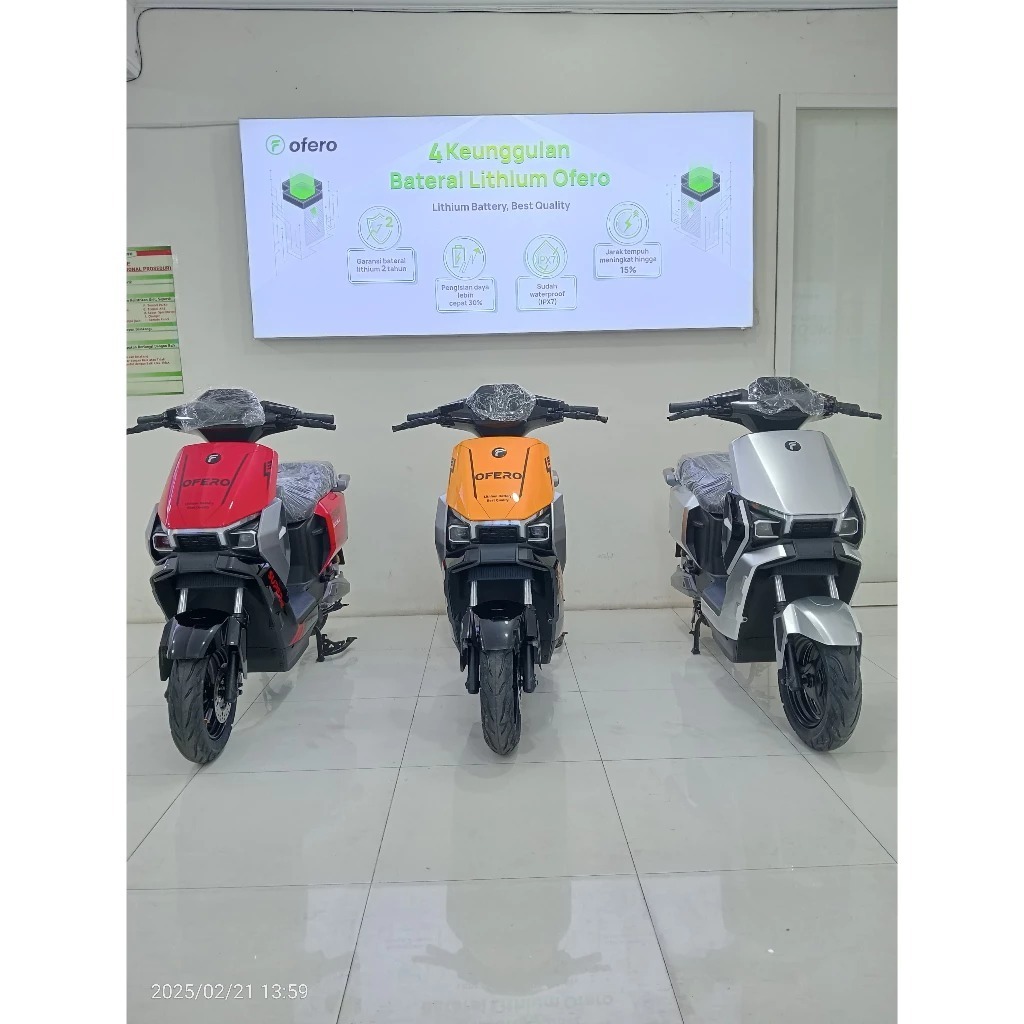 TIDAK BISA COD READY STOCK! Sepeda Listrik Ofero Stareer 3 Lit - Jarak Tempuh 120KM!
