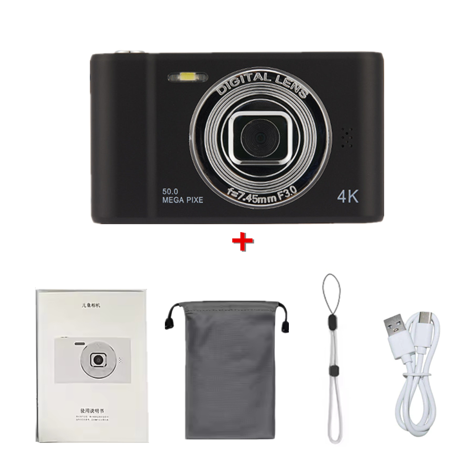 New CCD camera digicam for students to take selfies Home student digital  camera With 16x Zoom kamera Digicam 48MP 1080P HD 50MP Compact Mini Cameras 