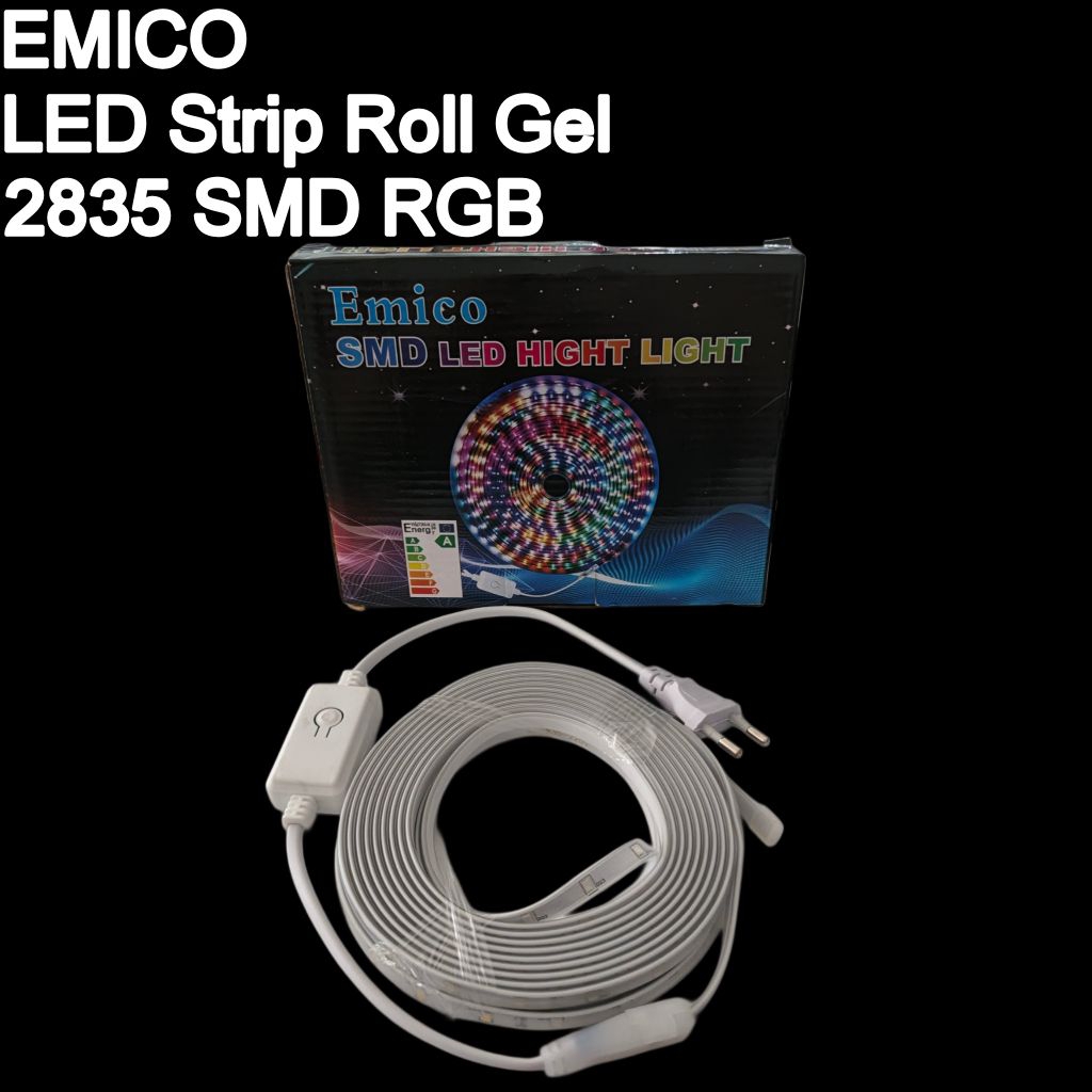 Jual LED Strip Roll Gel Emico 2835 SMD RGB Warna Warni 10 Meter ...