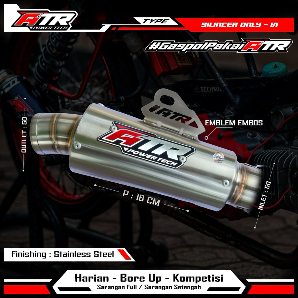 Jual Silincer Knalpot Selenser Only / Silincer ATR Racing Type : V1 ...