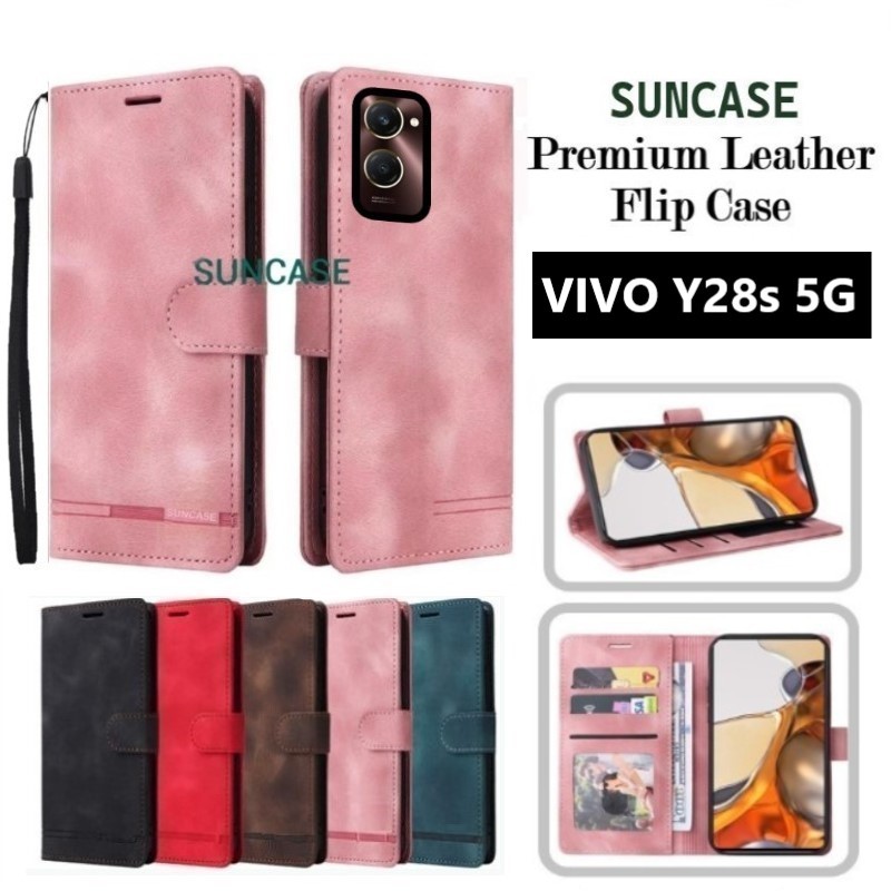 Jual SUNCASE vivo y28s 5g cover hp model dompet multi fungsi flip case ...