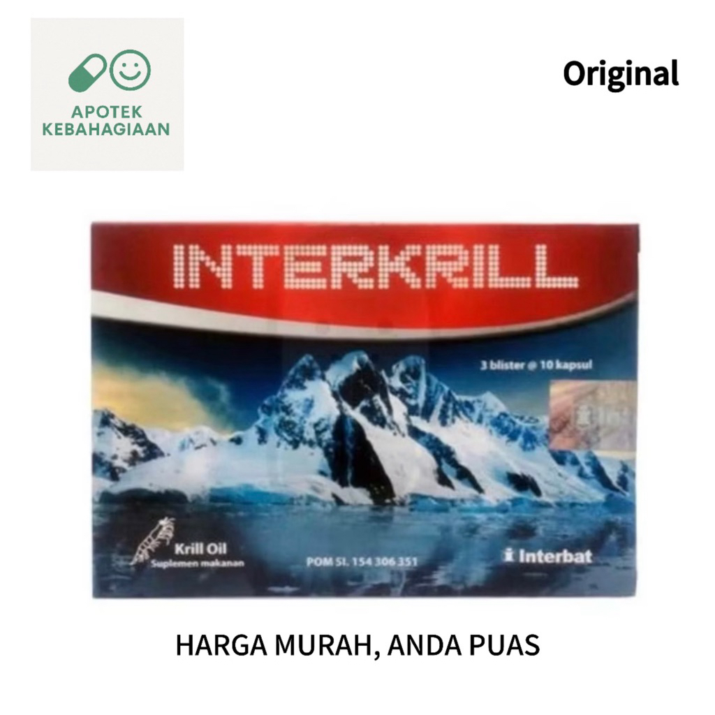 Jual Interkrill Box isi 30 Tablet Kapsul Vitamin Suplemen | Shopee ...