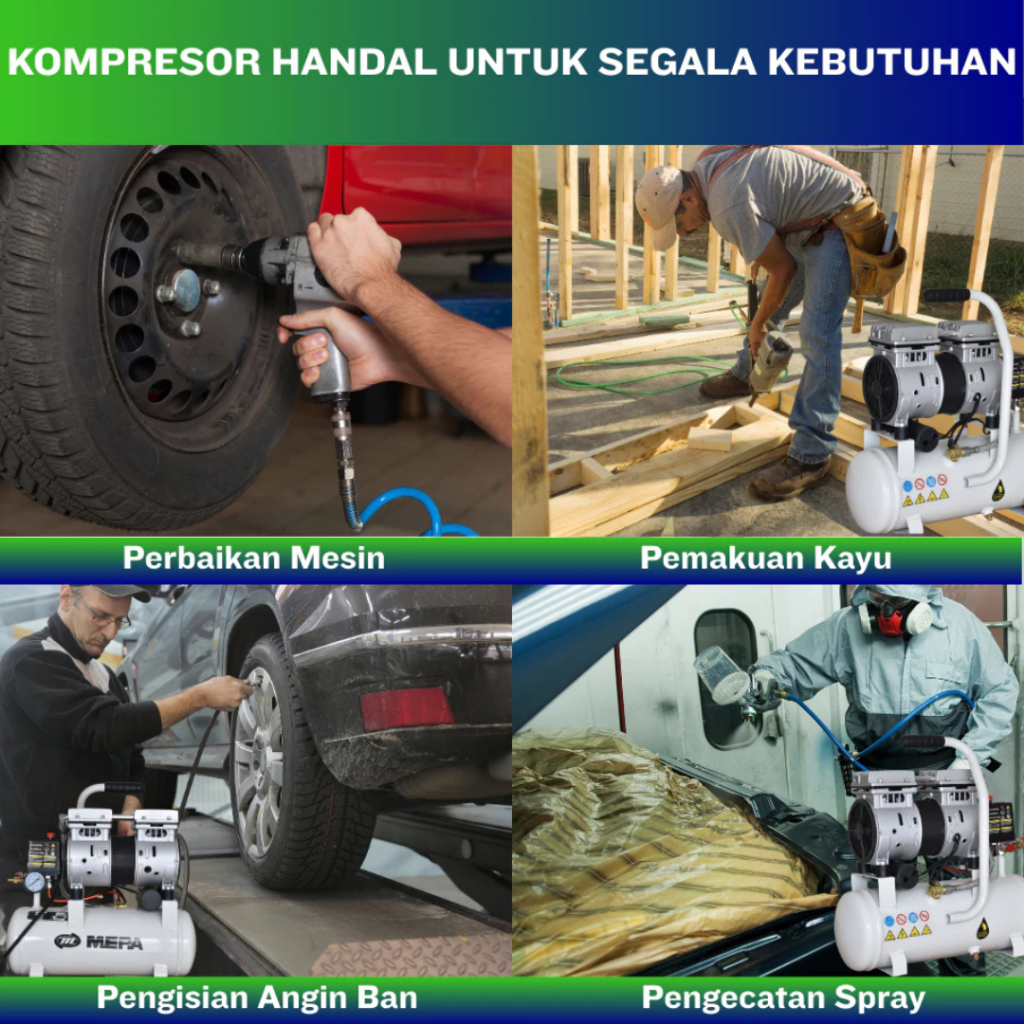 Jual Kompresor Udara Angin Tanpa Oli Air Compressor Kompresor Angin ...