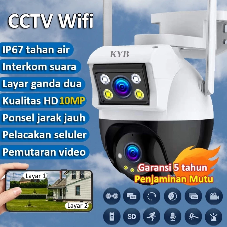 2025 KYB 10MP CCTV Wifi Dual Lens IP67 Full HD