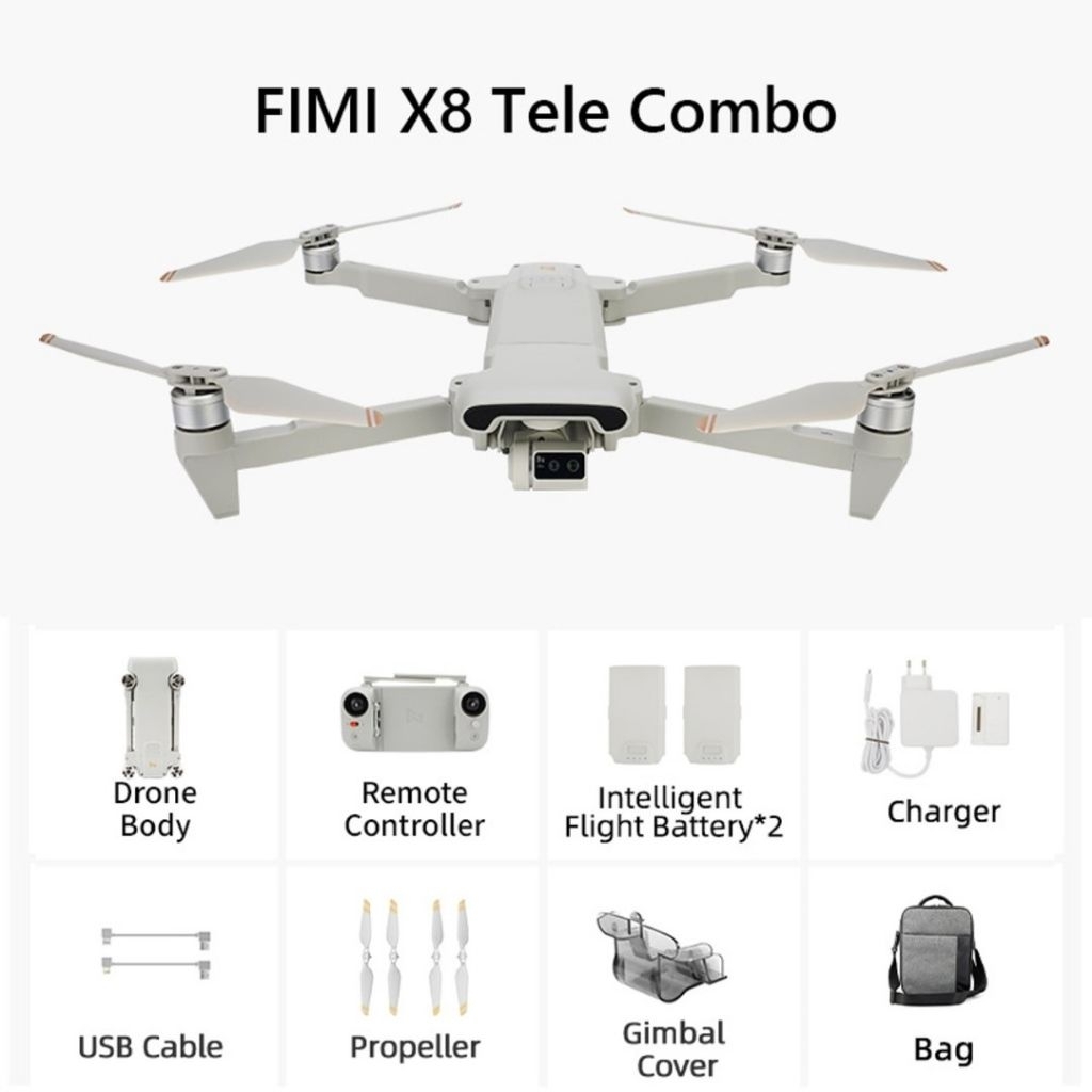 Jual FIMI X8 Tele MAX Combo 4K HDR Drone 48MP 30x Zoom Hybrid 20KM ...