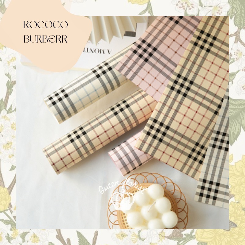 Jual ROCOCO GRID WRAPPING FLOWER SQUARE CELLOPHANE MOTIF KOTAK GRID ...