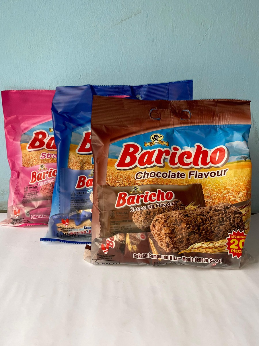 Jual (1 PAK 20 PCS) BARICHO SEREAL FLAVOUR RASA COKELAT / STROBERI ...