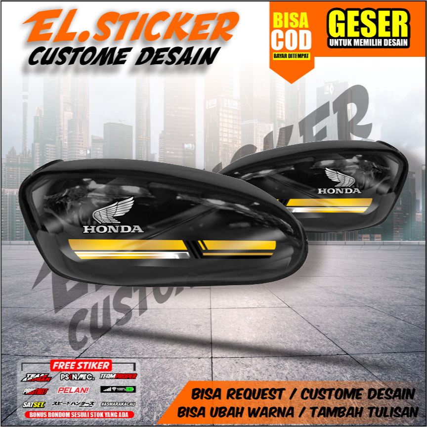 Jual STIKER MOTOR CB CLASSIC FACELIFT - Striping Transparan Minimalis ...