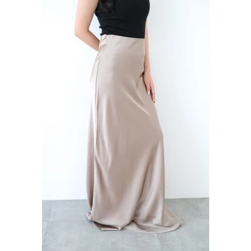 Jenn Rose Hilda Maxi Satin Silk Skirt Rok Satin 110Cm Rok Satin Panjang