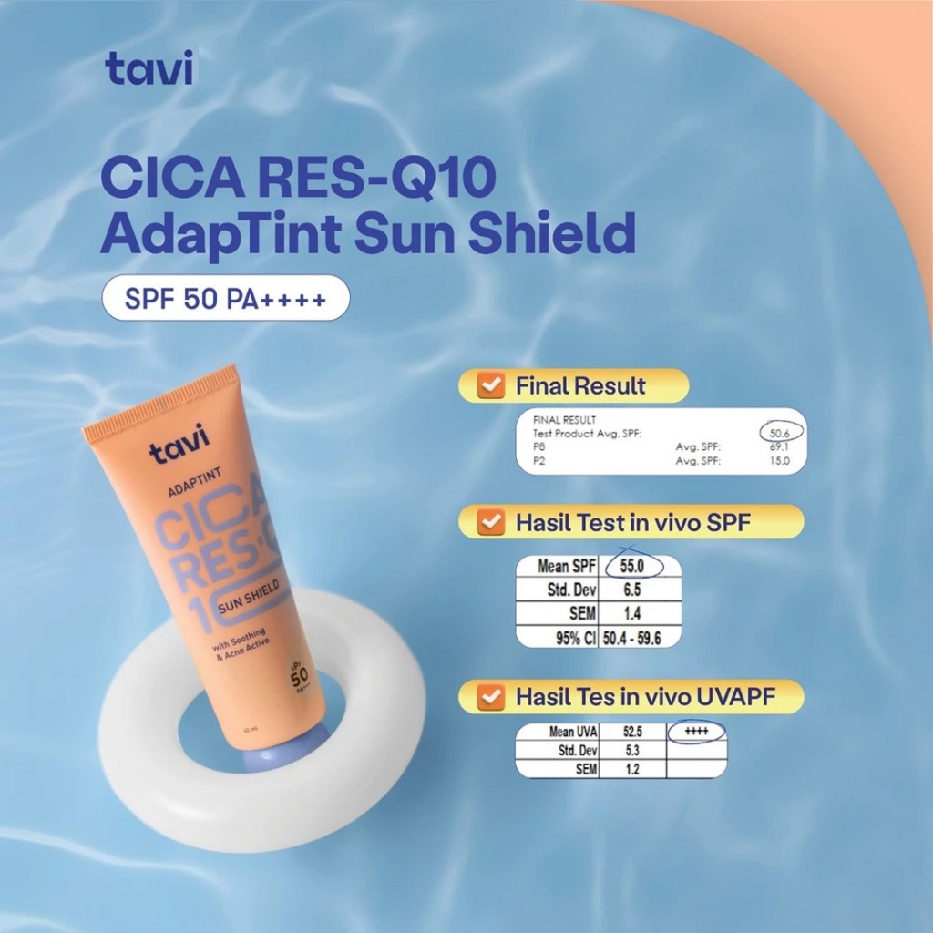 Jual TAVI - CICA RES-Q10 SUN SHIELD ADAPTINT | WATER BREAK ( 40 ml ...