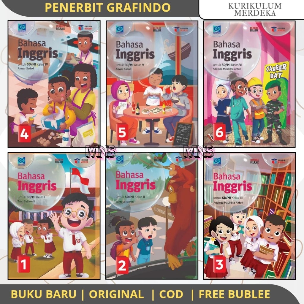 Jual Buku Paket Bahasa Inggris SD/ MI Kelas 1 2 3 4 5 6 Kurikukum ...