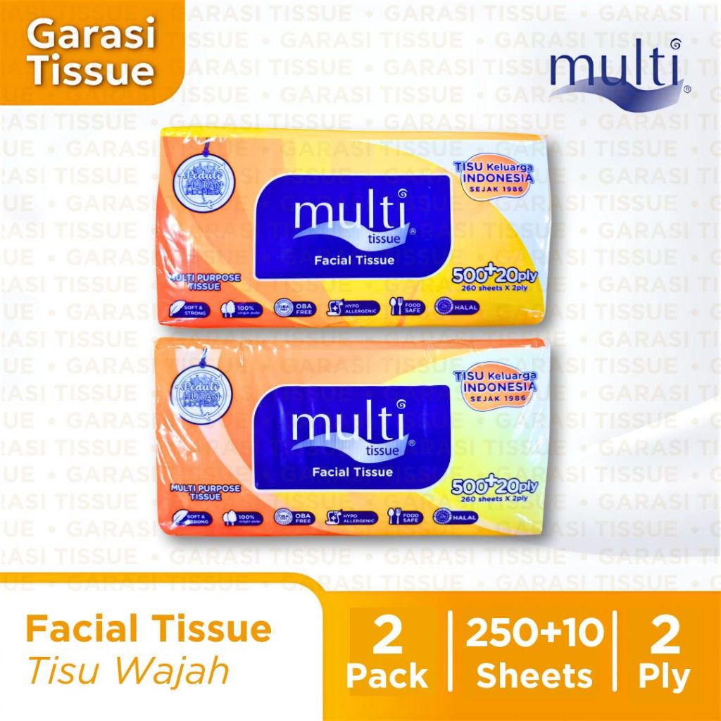 PROMO SPESIAL - 2 Pcs Tissue Multi Facial Softpack 520 Ply MP-01NEW