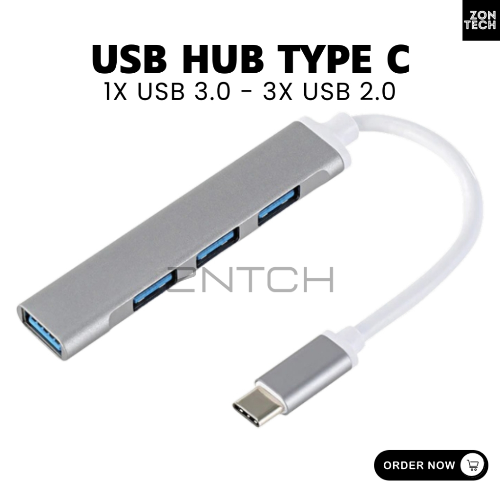 Jual USB HUB Type C Adapter High Speed 1x USB 3.0 5120 MB/s dan 3x USB ...