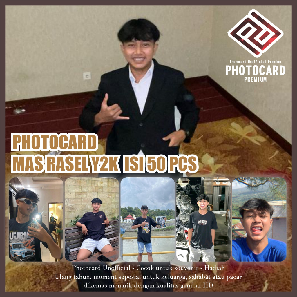 Jual Jual Photocard Mas Rasel Y2K Crew isi 50 Pcs | Bonus Ganci dan ...
