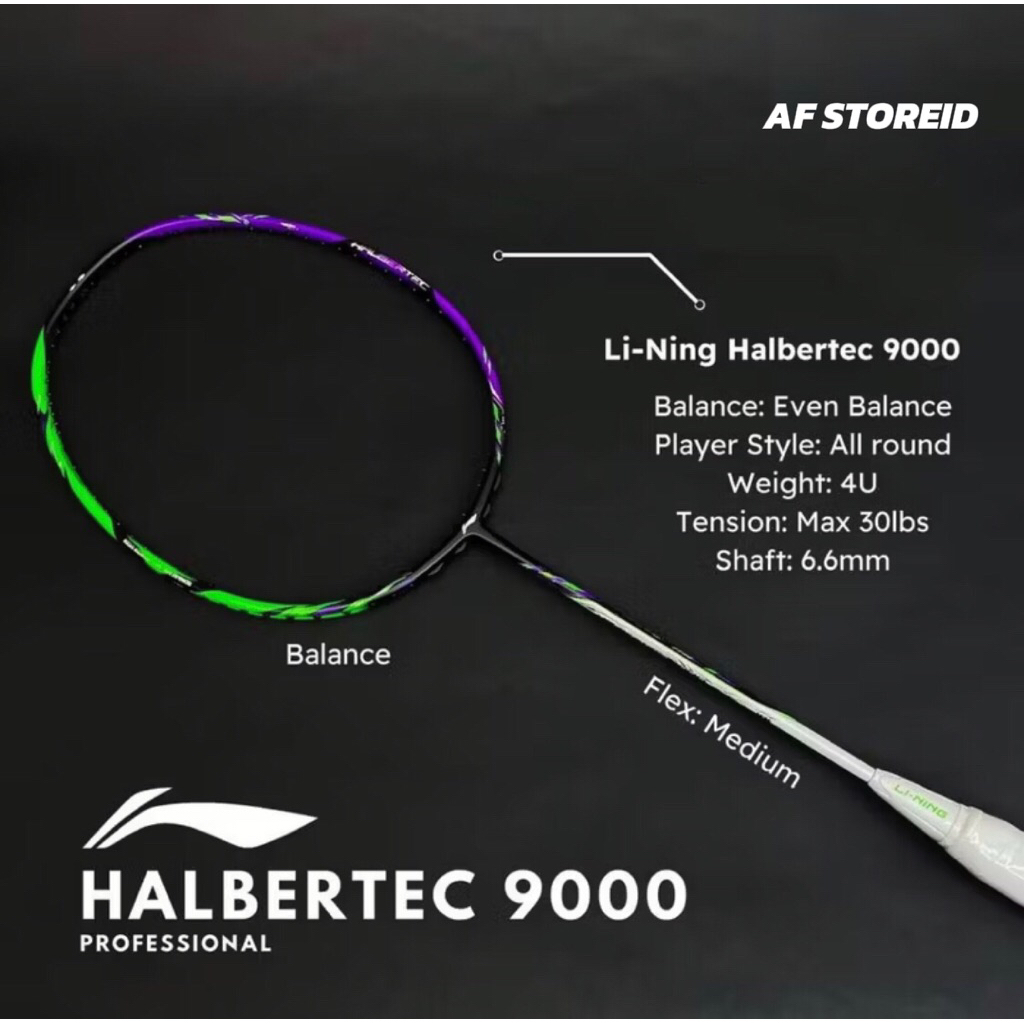 Jual RAKET BADMINTON HALBERTEC 9000 SIAP PAKAI BONUS TAS DAN GRIP ...