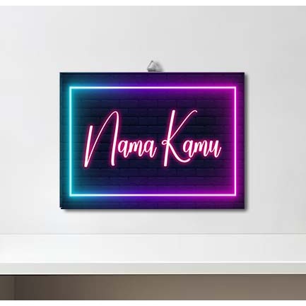 Jual CUSTOM FRAME KAYU DEKORASI DINDING SOCIAL MEDIA PAPAN LIVE TOKO ...