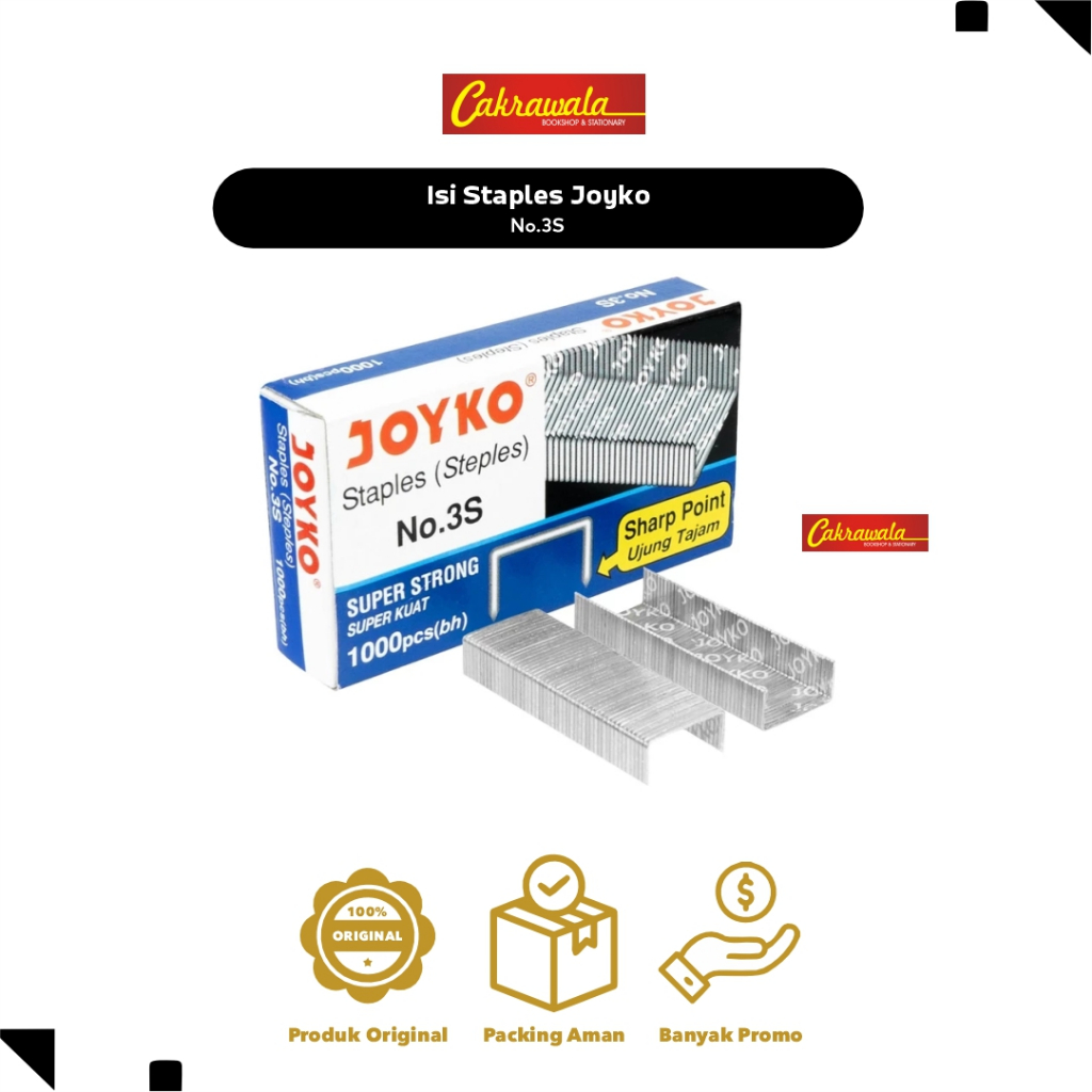 Jual Isi Staples Joyko No.3S – Refill Stepler 1000 Pcs | Cocok untuk ...