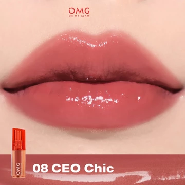 OMG OH MY GLAM GLASSY LIP TINT ( 2 G ) Moisturizing Liptint Warna Intense Tahan 12 Jam Skincare