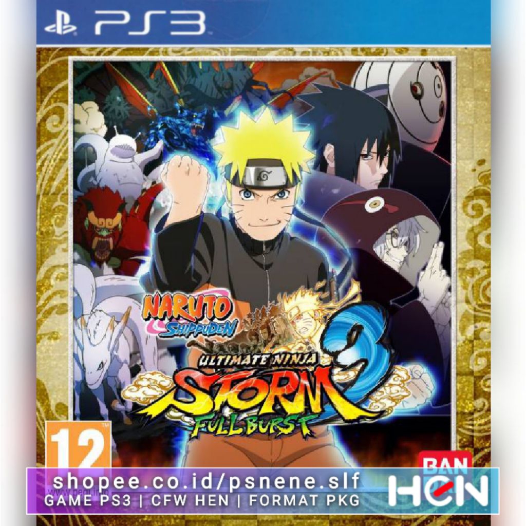 Jeu PS3 Naruto Shippuden Ultimate Ninja Storm 3 – Complet, FR, TBE + Carte Promo