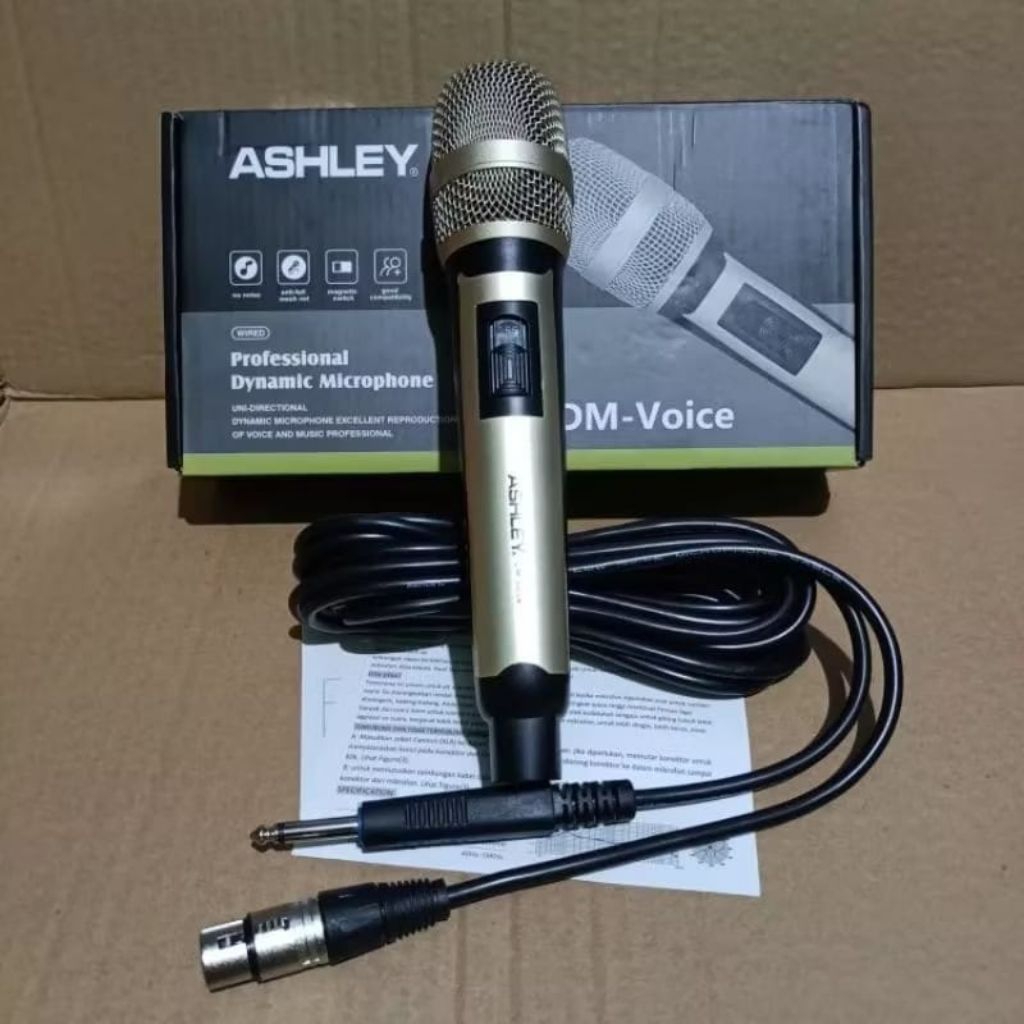 Jual Mic Ashley mic kabel dynamic Ashley DM Voice dmvoice microphone ...