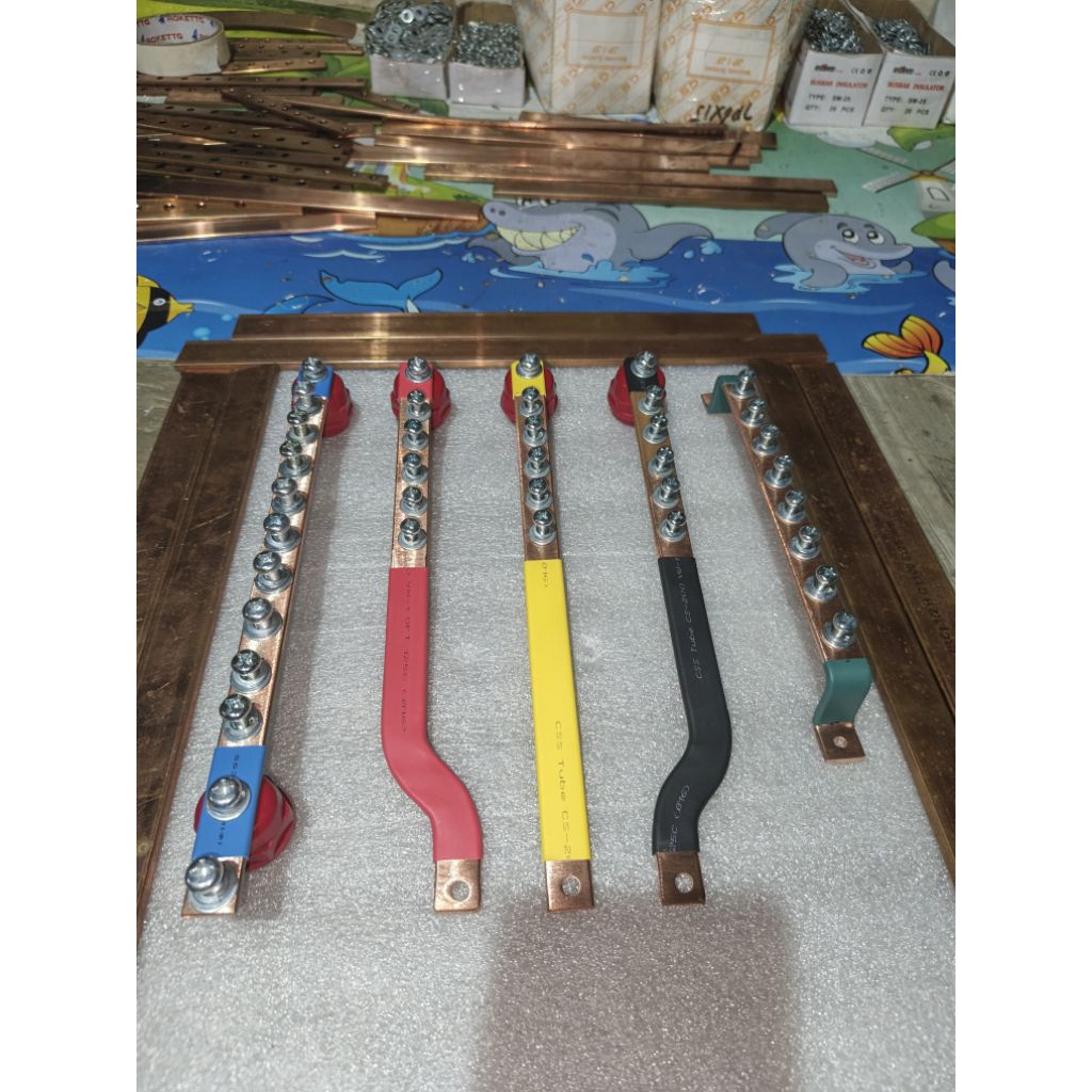 Jual BUSBAR 3×15 RSTN + GROUND PANJANG 25 CM UNTUK MCCB 30A/100A ...