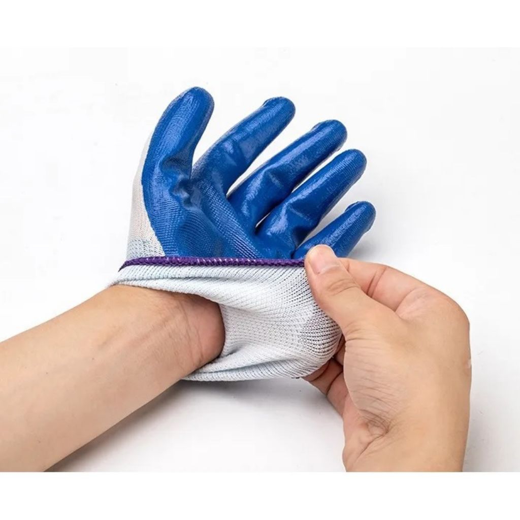 Jual SARUNG TANGAN BIRU ANTI LICIN SARUNG TANGAN KARET TAHAN API MURAH ...