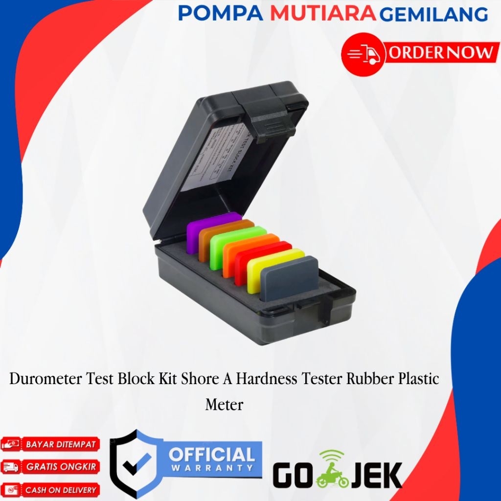 Jual Durometer Test Block Kit Shore A Hardness Tester Rubber Plastic ...