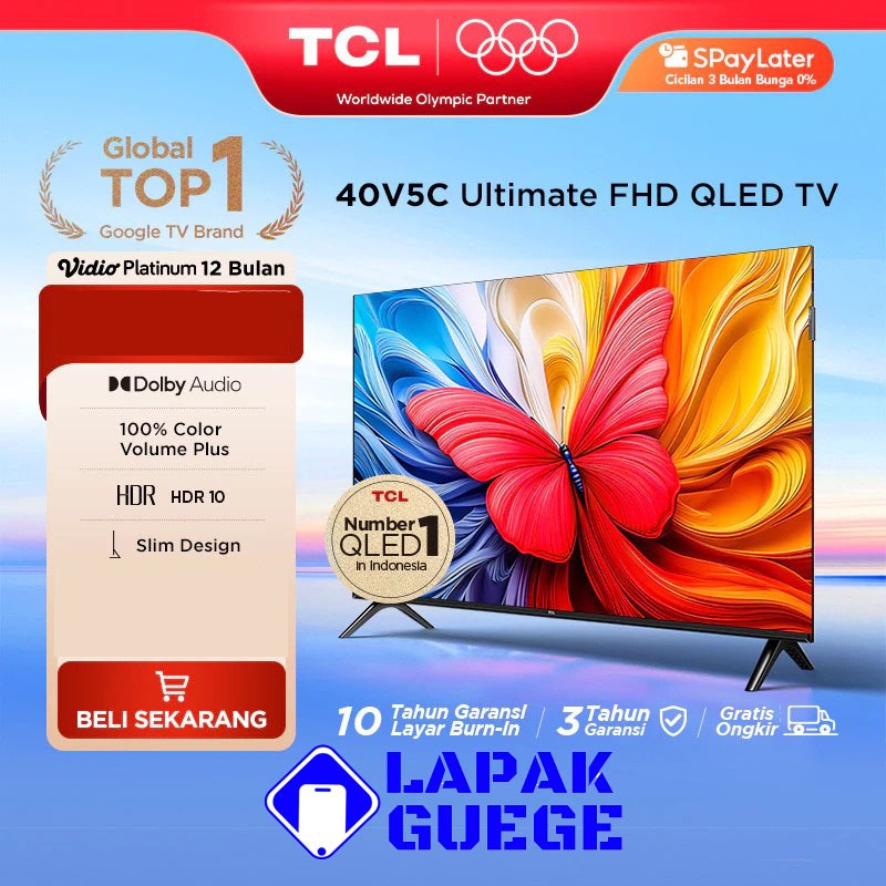 Jual LED TV TCL 40 inch V5C (Model: 40V5C) [Ultimate 2K QLED TV] - 2K ...