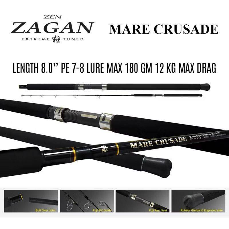 Jual Joran Zen X EA ZAGAN MARE CRUSADE Ultimate GT Popping Rod 802 - PE ...