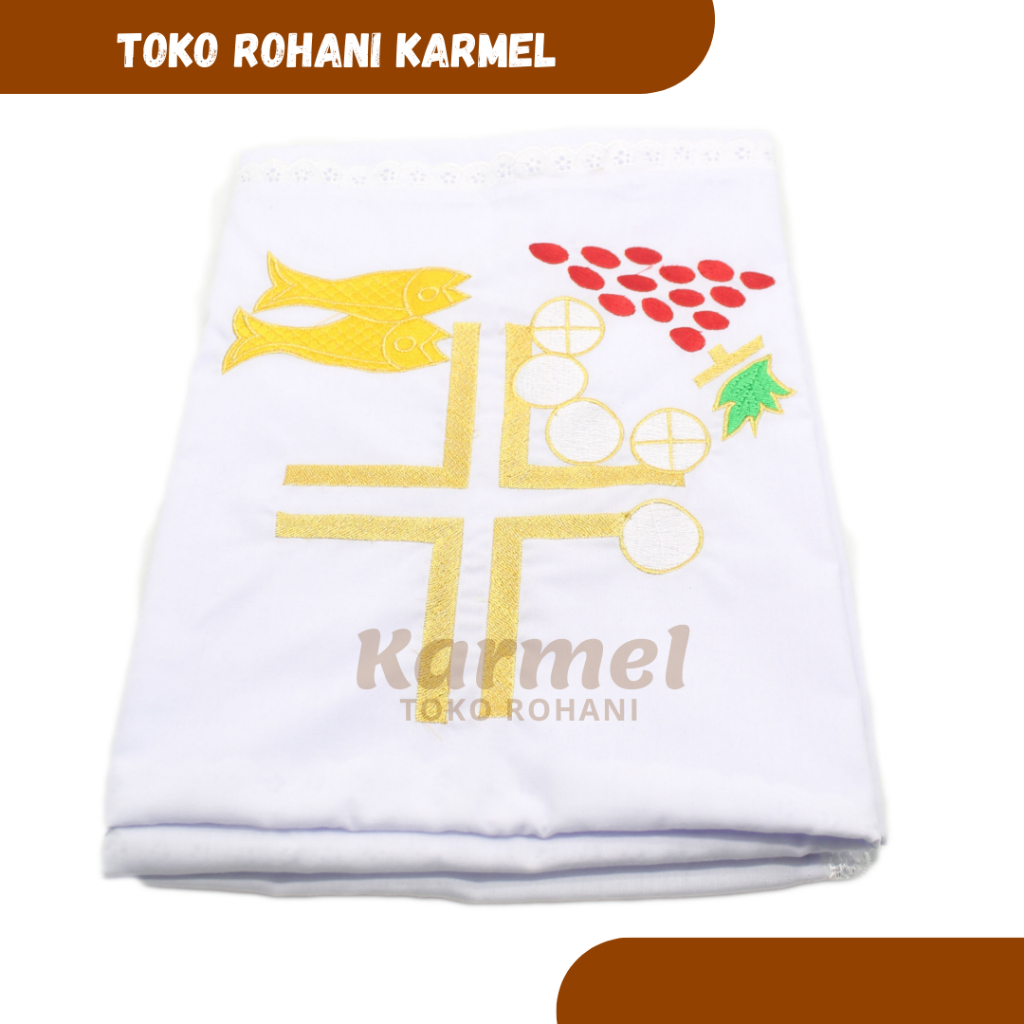 TAPLAK MEJA ALTAR PUTIH / TAPLAK MISA RUMAH / KAIN ALTAR KATOLIK 3