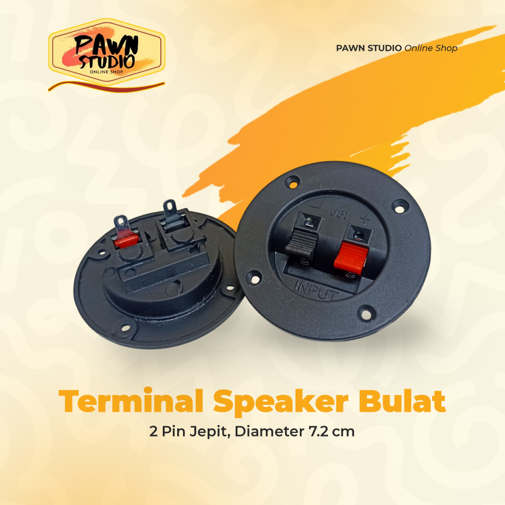 Jual Terminal Speaker Bulat 2 Pin Jepit Bulat / Terminal Jepit 2Pin ...
