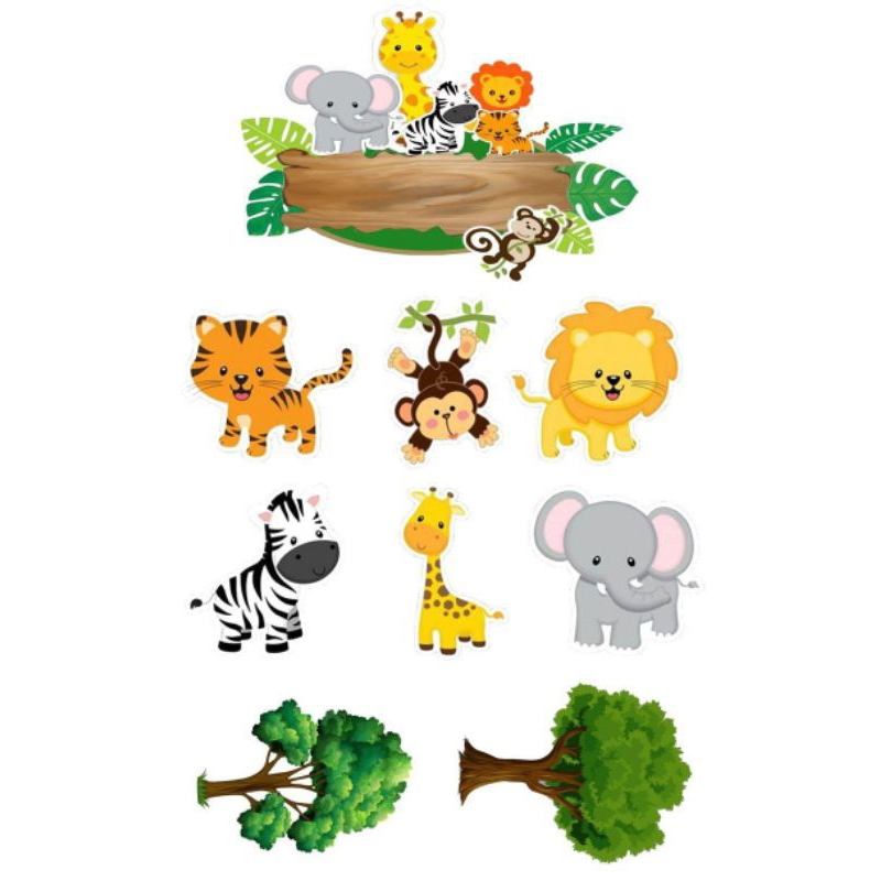 Jual Part 2 | HEWAN /Topper KEBUN BINATANG ZOO Birthday Request Nama ...