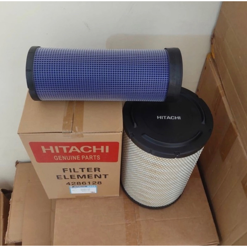 Jual FILTER UDARA Zx20 Zx210 HITACHI 4286128 4286130 1SET IN+OUT FILTER ...