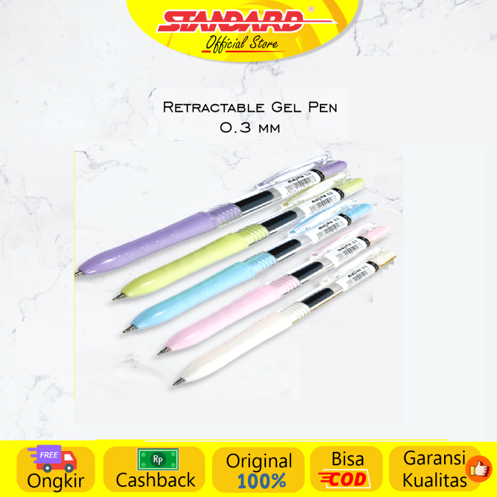 Standard - Pulpen Mojito 0.3 Isi 6 Pcs ( Alat Tulis / Pen / Ballpoint / Pena ) (6)