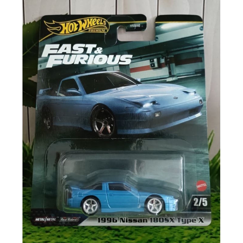 Hot Wheels 1996 Nissan 180SX Type X Blu - Fast & Furious 2/5, Metallico, Scala Premium - 3