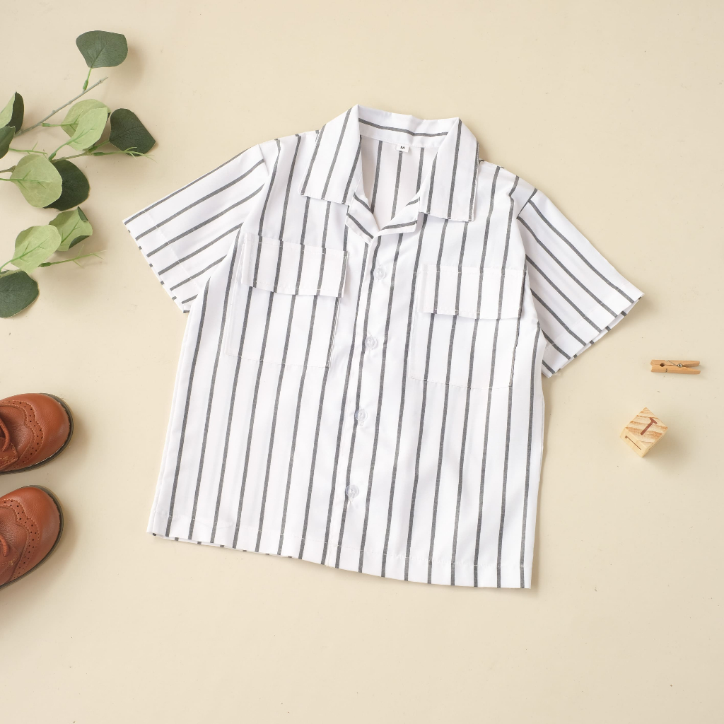 Jual Todei.kids Otaru Shirt / Kids Oversize Striped Shirt / Kemeja Anak ...