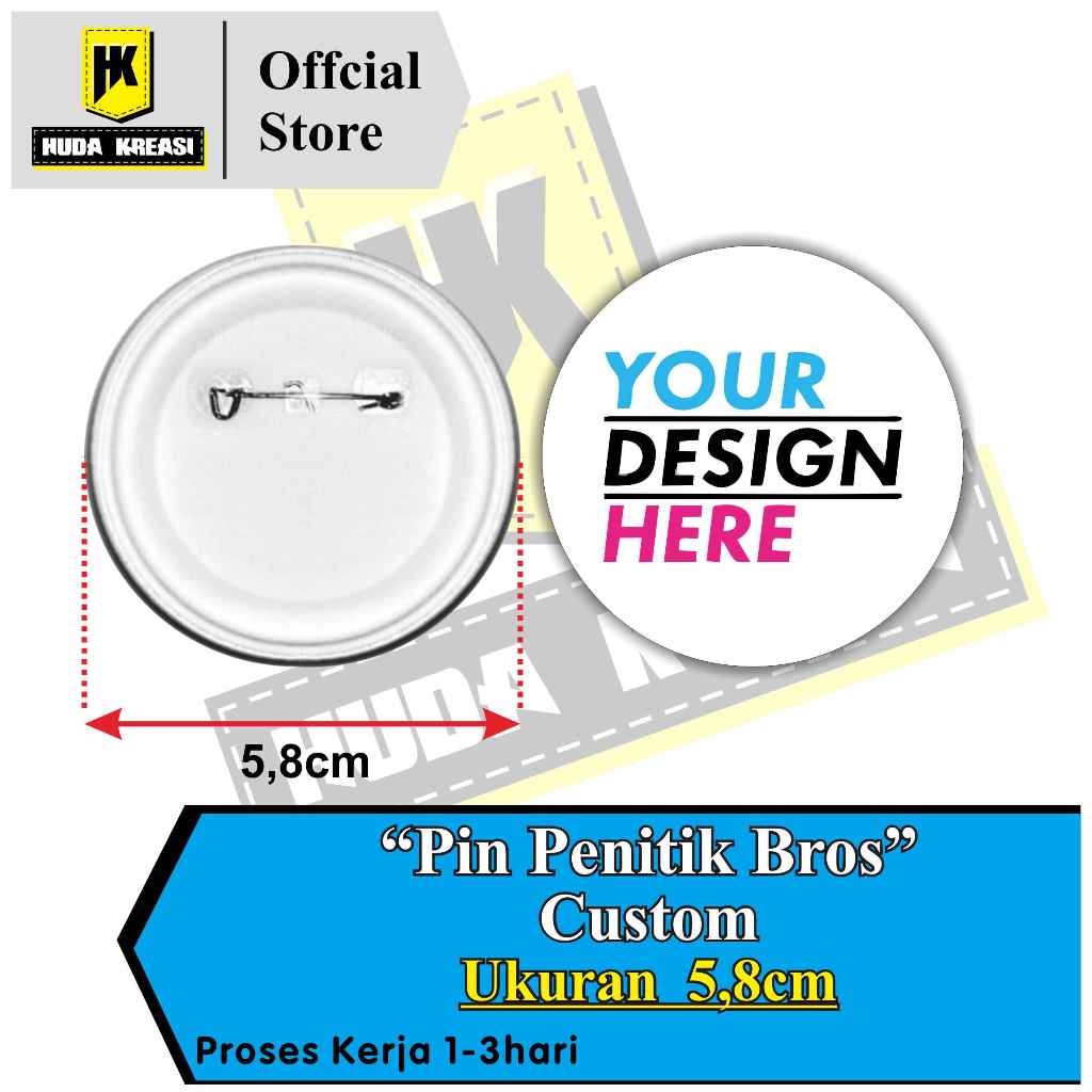 Jual Pin Penitik 5,8 , Pin Bros, Pin Custom | Shopee Indonesia